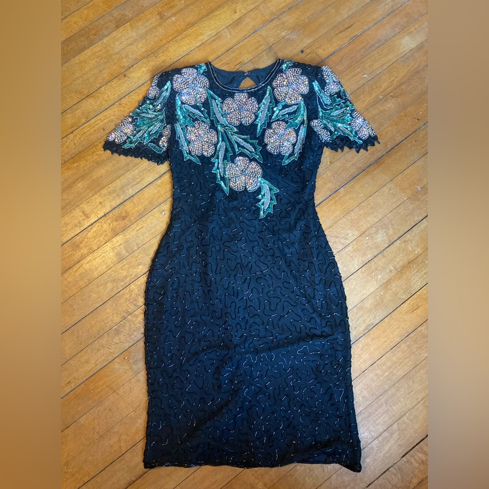 Vintage Beaded Sequin Dress